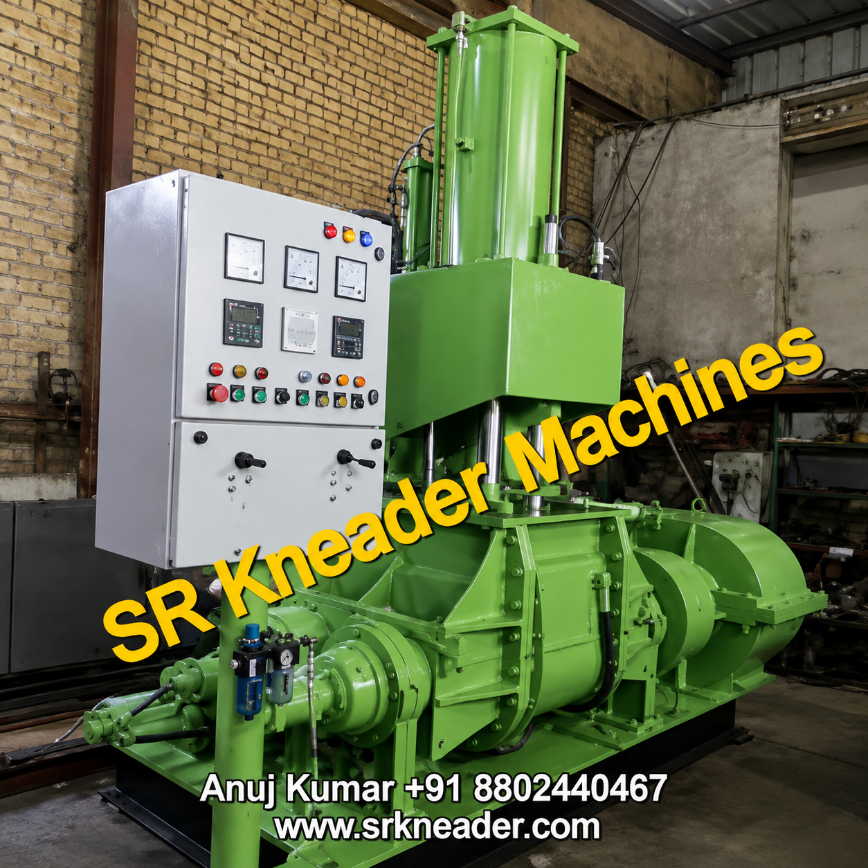 75 Litres Rubber Dispersion Kneader Machine (125 HP)